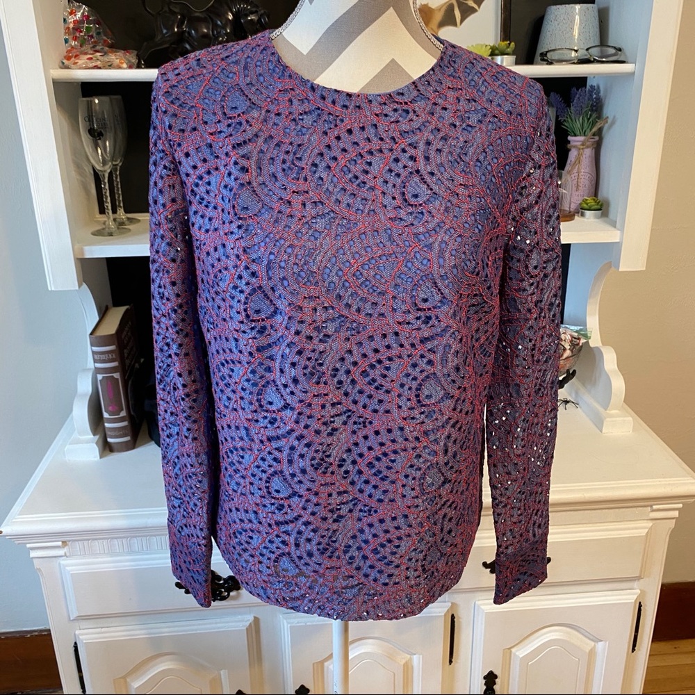 NWT Banana Republic Knit Eyelet Blouse